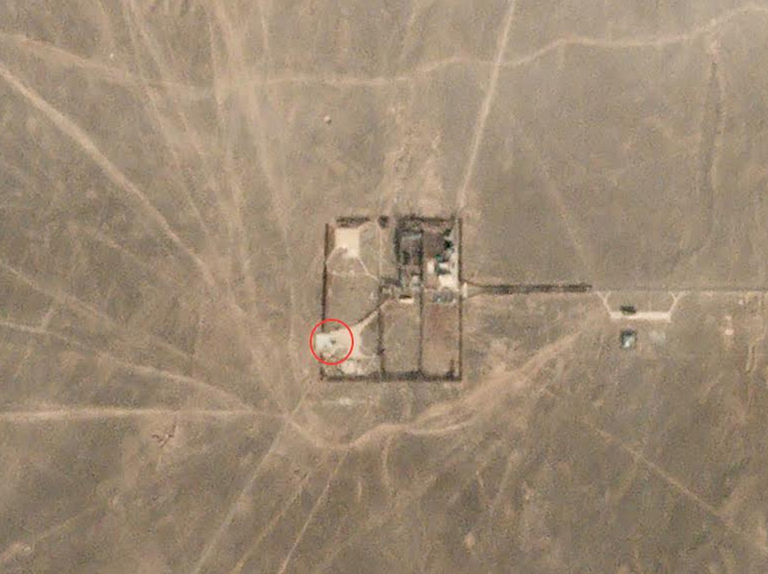 Снимок стартовой площадки, сделанный спутником PlanetScope 9 декабря 2016 г.