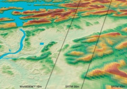 Цифровая модель рельефа WorldDEM от Airbus уже доступна для половины территории Земли