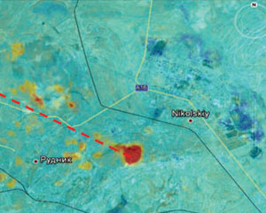 Космический радарный мониторинг смещений на Жезказганском месторождении 