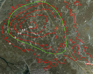 Карты смещений земной поверхности нефтегазового месторождения Тенгиз 