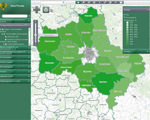 Государственный лесной реестр карта московской области