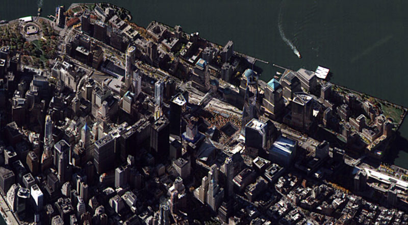 Нью-Йорк (США, снимок со спутника KOMPSAT-3A, разрешение 40 см.