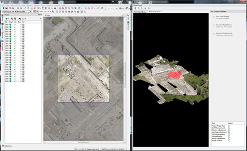 Ручная загрузка выбранной части облака точек из Point Cloud Manager в UAS Edit для последующего редактирования