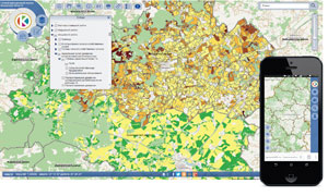 Веб-интерфейс геоинформационного портал Калужской области и его мобильной версии