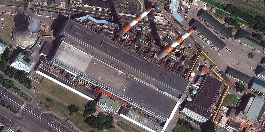 Москва, ТЭЦ-8. Космический снимок GeoEye-1 с пространственным разрешением 50 см