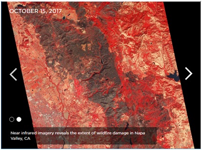 Снимки в ближнем инфракрасном диапазоне показывают степень ущерба от лесных пожаров в Калифорнии, Долина Напа .jpg